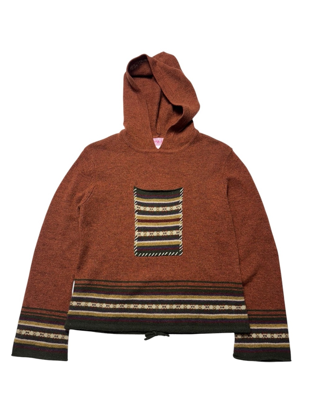 Vintage 90s Eastside Westside 100% Lambswool Hooded Sweater XL Australia